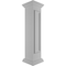 Ekena Millwork 10"W x 48"H Straight Newel Post with Panel, Flat Capital & Base Trim (Installation kit included) NWL10X48SPF0B0 - alternate 7